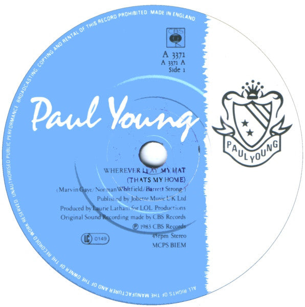 Paul Young - Wherever I Lay My Hat (7) (Very Good Plus (VG)) - DaddyPop