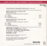 Wolfgang Amadeus Mozart, Mitsuko Uchida, English Chamber Orchestra, Jeffrey Tate : Piano Concertos No.11 KV413 / No.12 KV414 (CD)