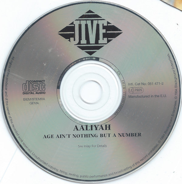 Aaliyah : Age Ain't Nothing But A Number (CD, Album, RE)