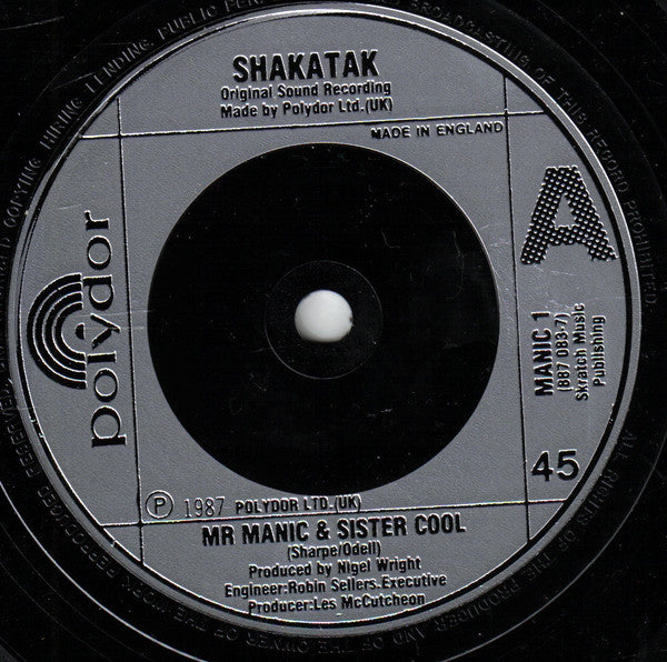 Shakatak : Mr. Manic & Sister Cool (7", Single)