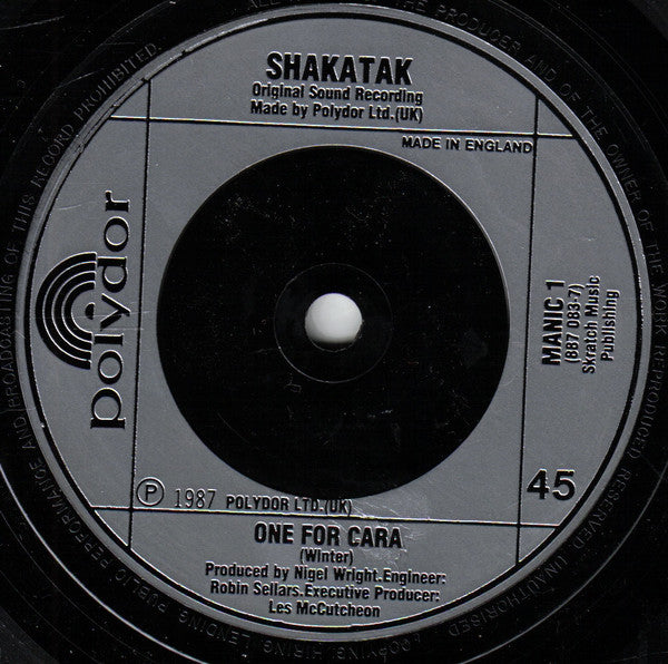 Shakatak : Mr. Manic & Sister Cool (7", Single)