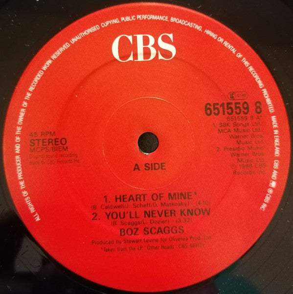 Boz Scaggs : Heart Of Mine (12")