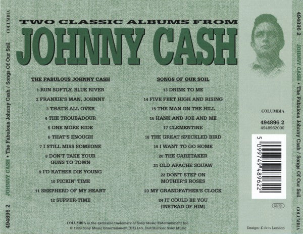 Johnny Cash : The Fabulous Johnny Cash / Songs Of Our Soil (CD, Comp)