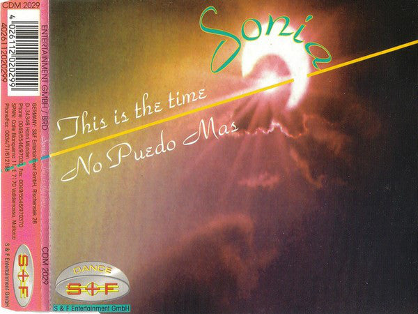Sonia Basseda : This Is The Time / No Puedo Mas (CD, Maxi)