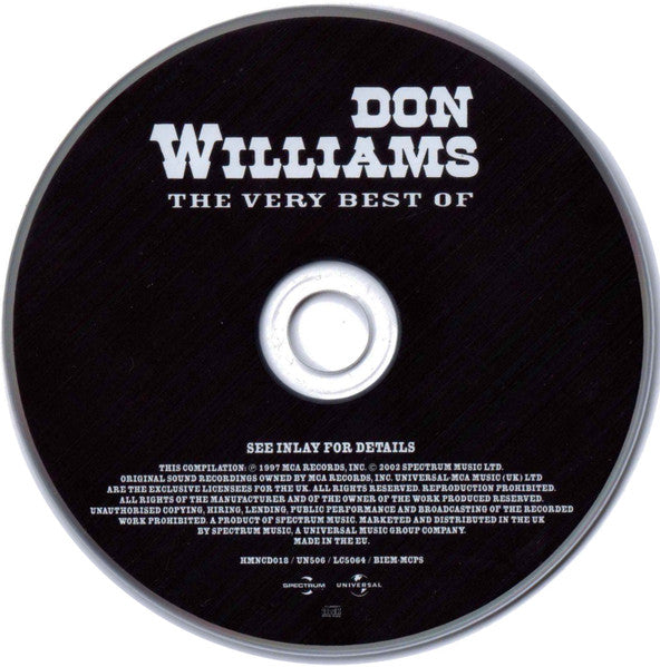 Don Williams (2) : The Very Best Of Don Williams (CD, Comp)