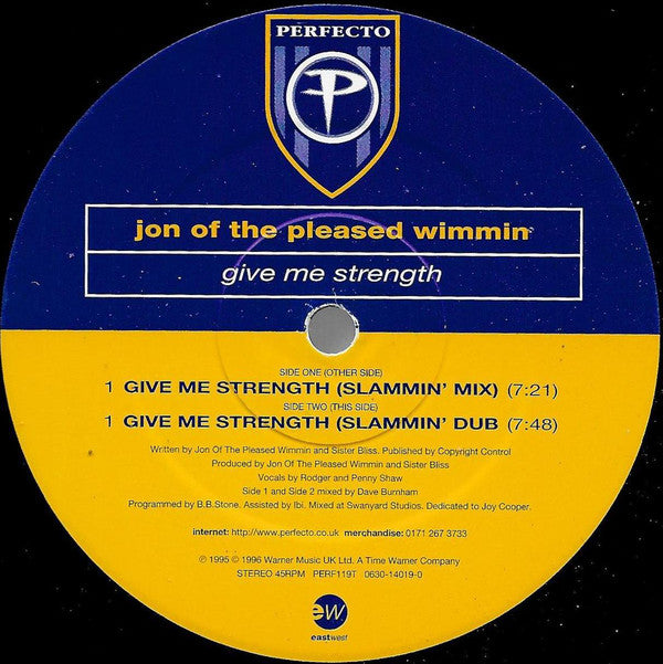 Jon Of The Pleased Wimmin : Give Me Strength (12")