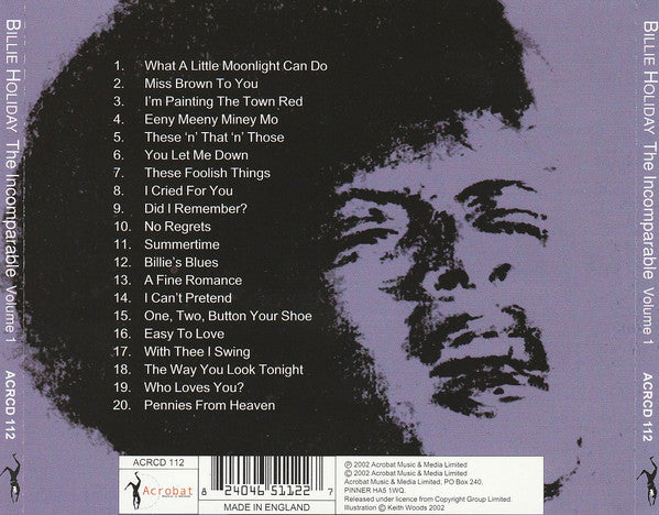 Billie Holiday : The Incomparable - Volume 1 (CD, Comp)