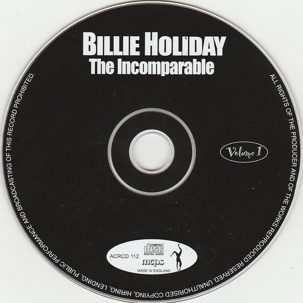 Billie Holiday : The Incomparable - Volume 1 (CD, Comp)