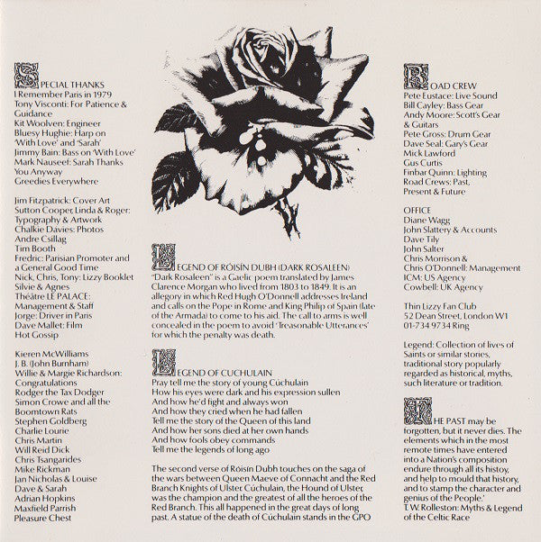 Thin Lizzy : Black Rose (A Rock Legend) (CD, Album, RE)