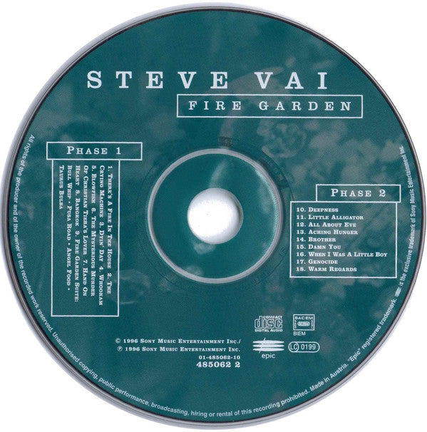 Steve Vai - Fire Garden (CD) (Very Good Plus (VG)) - DaddyPop
