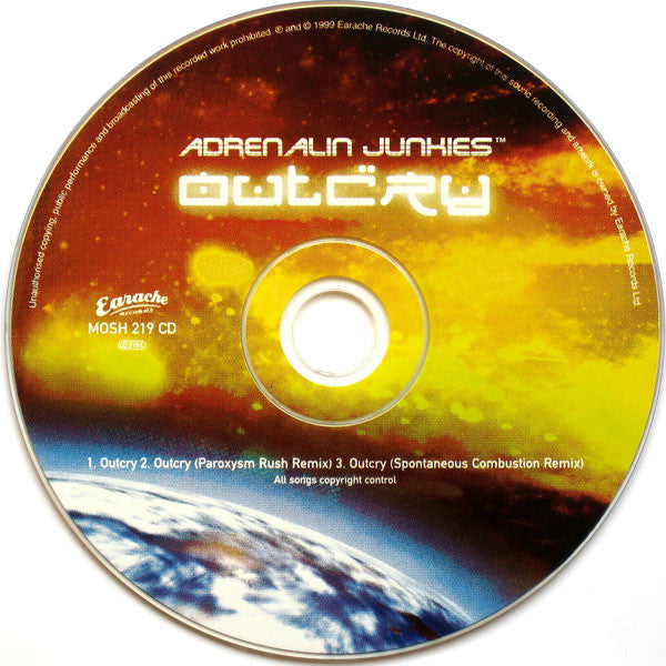 Adrenalin Junkies - Outcry (CD) (Very Good Plus (VG)) - DaddyPop