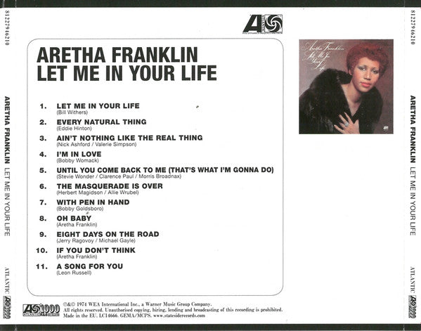 Aretha Franklin : Let Me In Your Life (CD, Album, RE, RM)