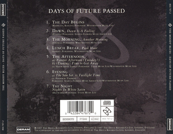The Moody Blues : Days Of Future Passed (CD, Album, RE, RM)