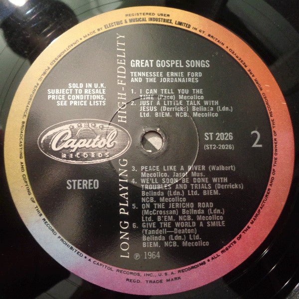 Tennessee Ernie Ford & The Jordanaires : Great Gospel Songs (LP)