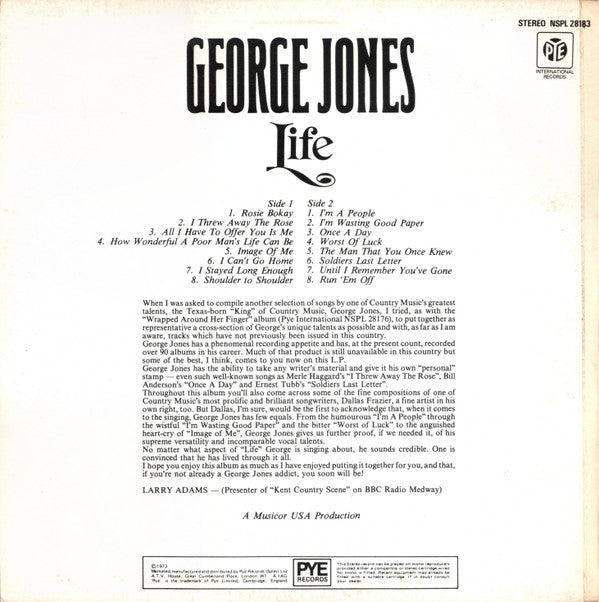 George Jones (2) : Life (LP, Comp)