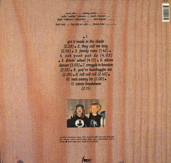 "Uncle" John Turner & Johnny Winter : Uncle John Turner + Johnny Winter (LP, Album)