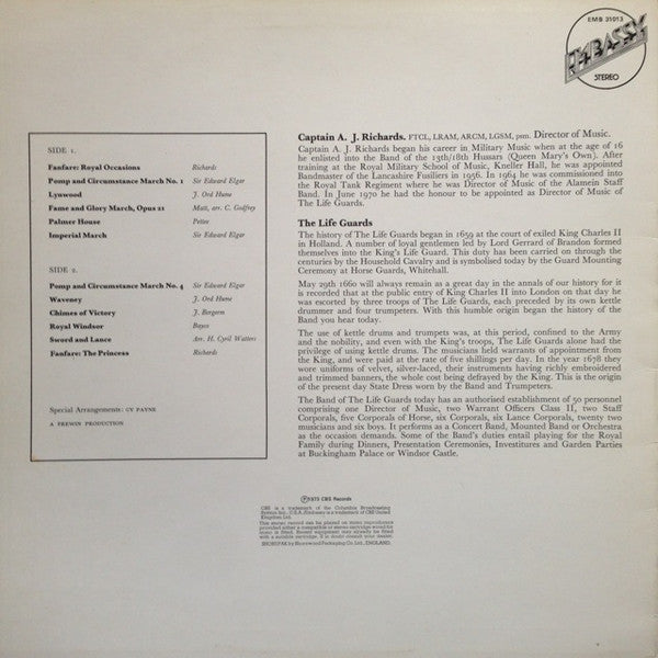 The Band Of The Life Guards : On Parade (LP, Album, RE)