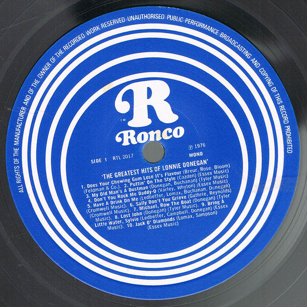 Lonnie Donegan : The Greatest Hits Of Lonnie Donegan (LP, Comp, Mono)