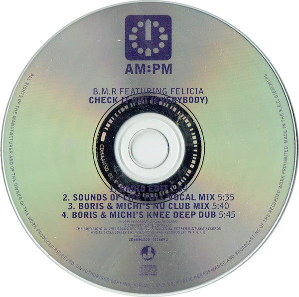 BMR Featuring Felicia Uwaje : Check It Out (Everybody) (CD, Single)