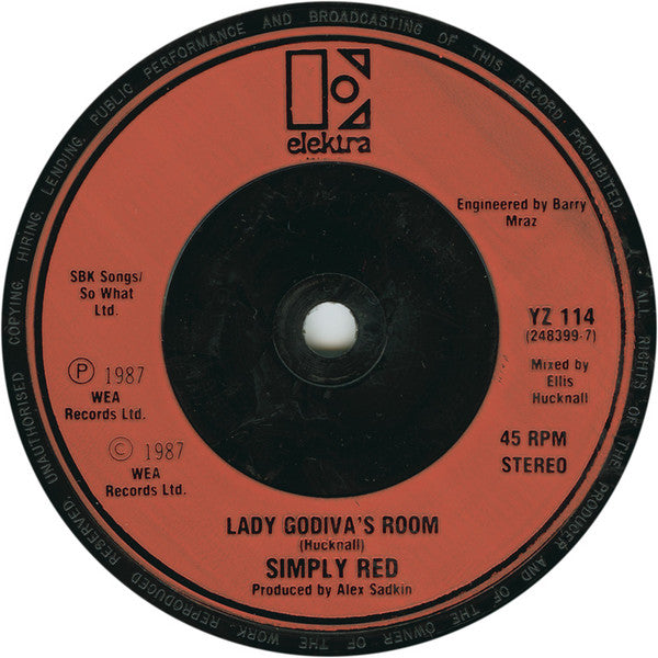 Simply Red : Infidelity   (7", Single, Red)