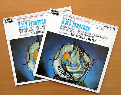 Gilbert & Sullivan, Sir Malcolm Sargent, George Baker (3), John Cameron, Richard Lewis (3), Owen Brannigan, James Milligan, Elsie Morison, Marjorie Thomas, Monica Sinclair : HMS Pinafore / Trial By Jury (2xLP)
