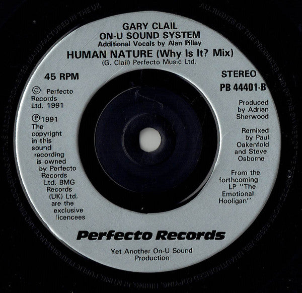 Gary Clail & On-U Sound System : Human Nature (7", Single, Sil)