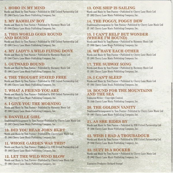 Tom Paxton : American Troubadour (CD, Comp)