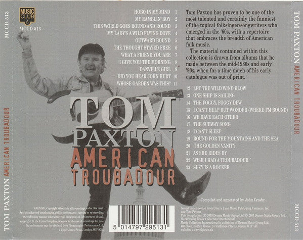 Tom Paxton : American Troubadour (CD, Comp)