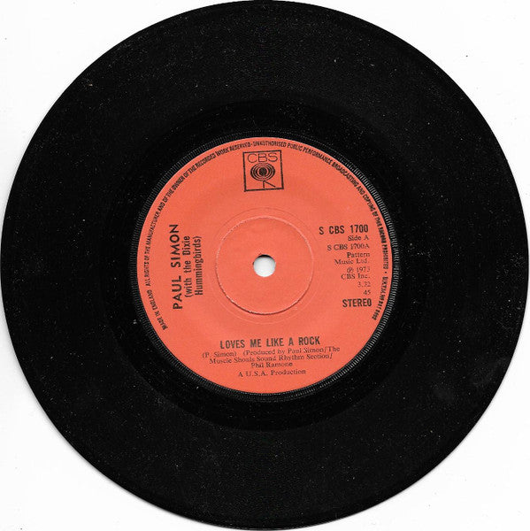 Paul Simon With The Dixie Hummingbirds : Loves Me Like A Rock (7", Single)