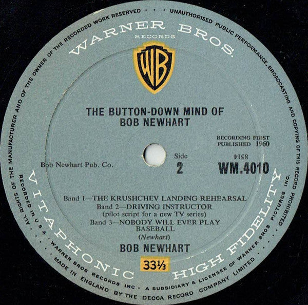Bob Newhart : The Button-Down Mind Of Bob Newhart (LP, Mono)