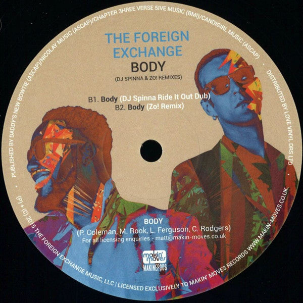 The Foreign Exchange : Body (DJ Spinna & Zo! Remixes) (12")