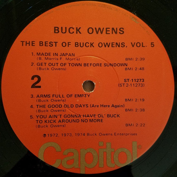 Buck Owens : The Best Of Buck Owens, Vol. 5 (LP, Comp)