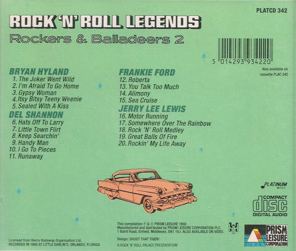 Various : Rock 'N' Roll Legends Rockers & Balladeers 2 (CD, Comp)