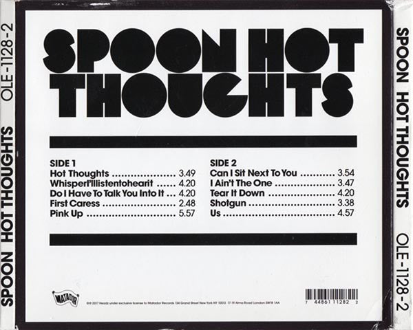 Spoon : Hot Thoughts (CD, Album)
