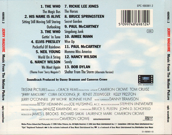 Various : Jerry Maguire (Music From The Motion Picture) (CD, Comp)
